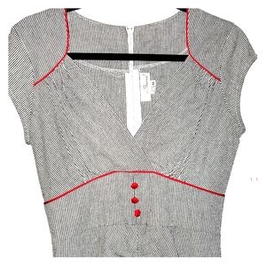 Stop staring black/white stripe dress